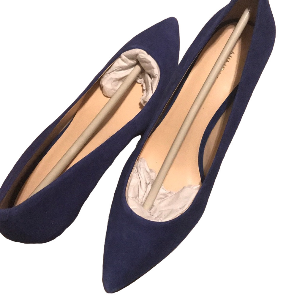 blue suede shoes. NWT never worn - Picture 6 of 9